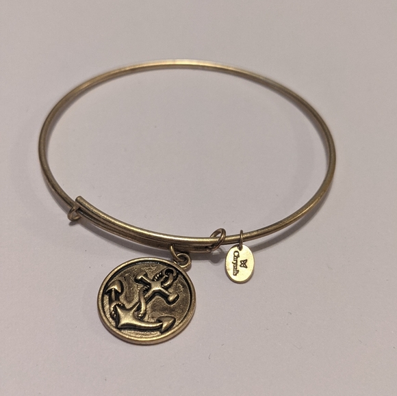 Chrysalis nautical charm bracelet bangle - adjustable gold tone - Picture 6 of 14